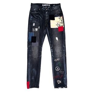 Billionaire Boys Club Black Patchwork Jeans